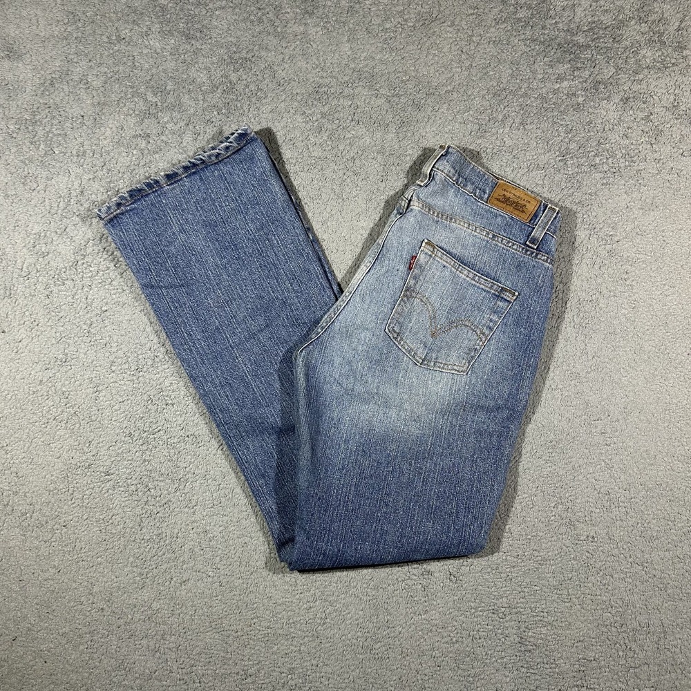 Levi 529 Womens Curvy Bootcut Faded Medium Blue Wash Jeans Size 8 #2962